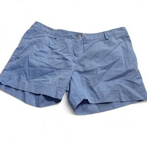 Les Canebiers Womens Light Blue Button Fly Casual Shorts Size M